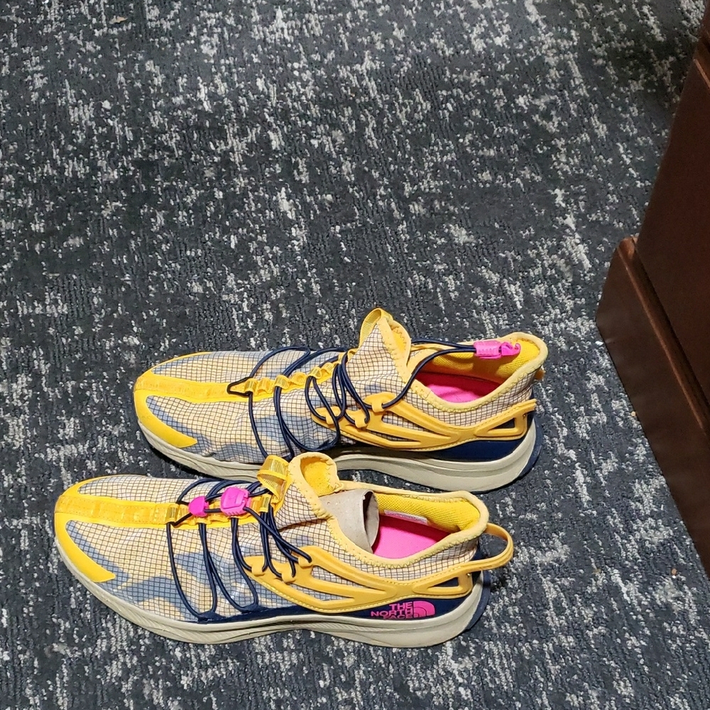 The North Face Yellow and Pink Athletic Shoes with Breathable Upper